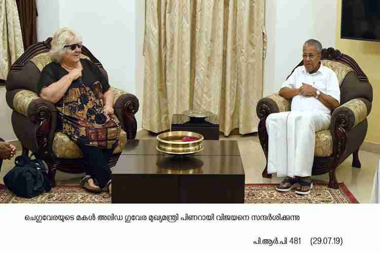 Alida guevara, daughter of che guevara visits Chief Minister Pinarayi Vijayan