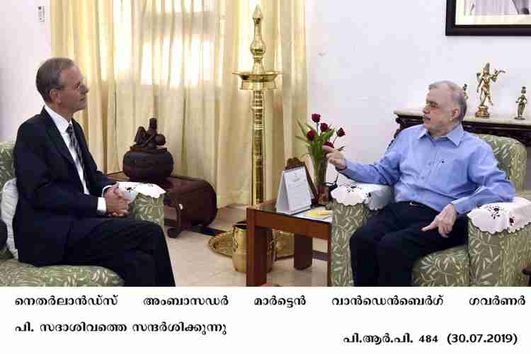 Netherlands Ambassador marten van den berge  visits Governor P. Sathasivam