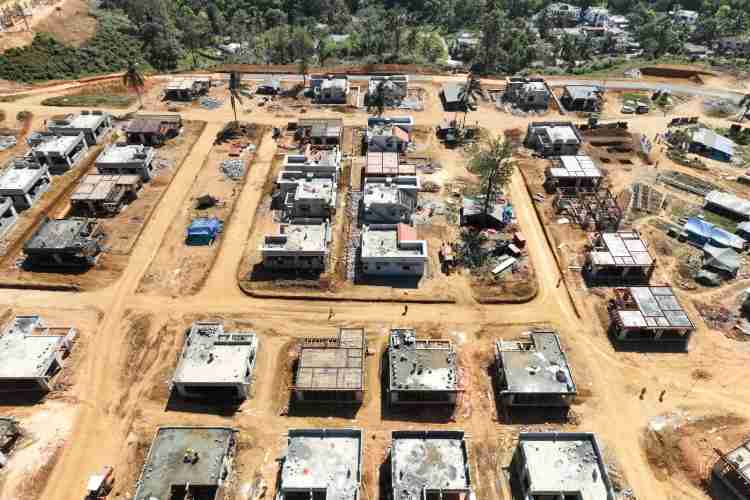 കല്‍പ്പറ്റ ഏല്‍സ്റ്റണ്‍ എസ്റ്റേറ്റില്‍ നിര്‍മ്മാണം പുരോഗമിക്കുന്ന പുനരധിവാസ ടൗണ്‍ഷിപ്പ്