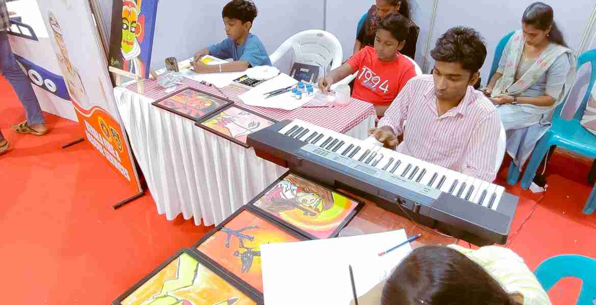 എന്റെ കേരളം പ്രദർശന വിപണന മേളയിലേ ക്രീയേറ്റിവിറ്റി കോർണർ