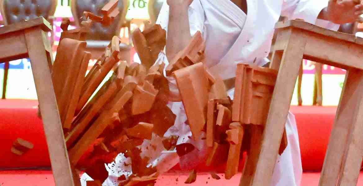 എന്റെ കേരളം പ്രദര്‍ശന-വിപണന മേളയോടനുബന്ധിച്ച് നടന്ന കരാട്ടെ പ്രദര്‍ശനത്തിൽ നിന്ന്