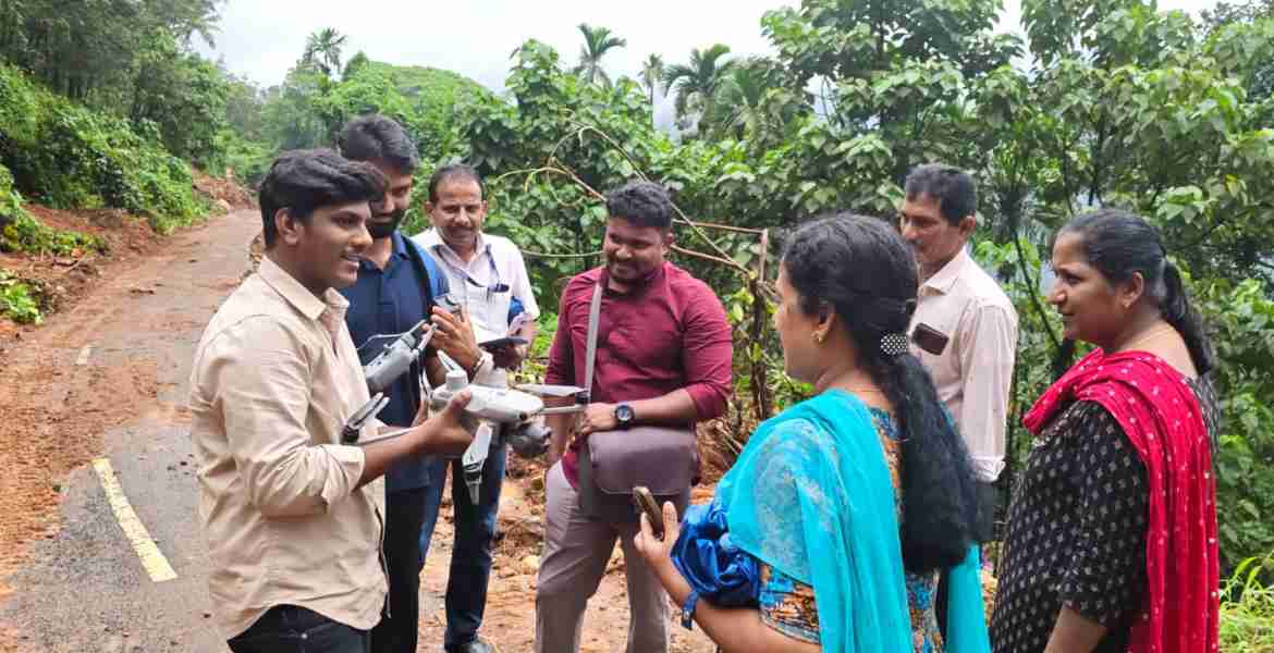 ചെറുപുഴ, പുളിങ്ങോം വില്ലേജിൽ ഡ്രോൺ സർവ്വേ തുടങ്ങി 