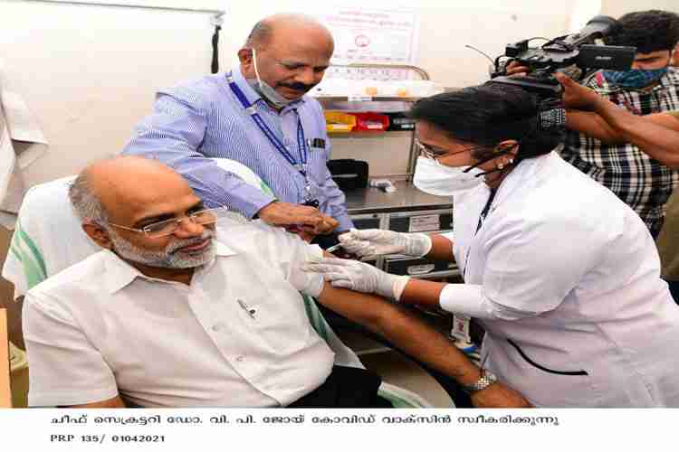 Chief Secretary VP Joy receives COVID vaccine