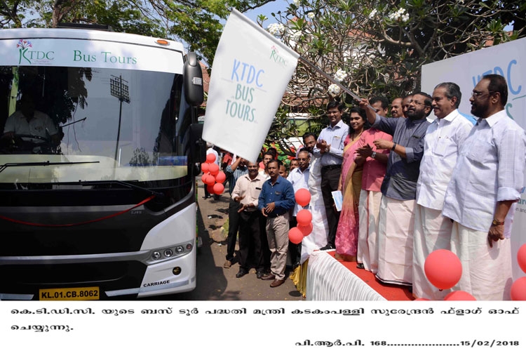 Minister Kadakampally surendran inaugurating KTDC bus tour