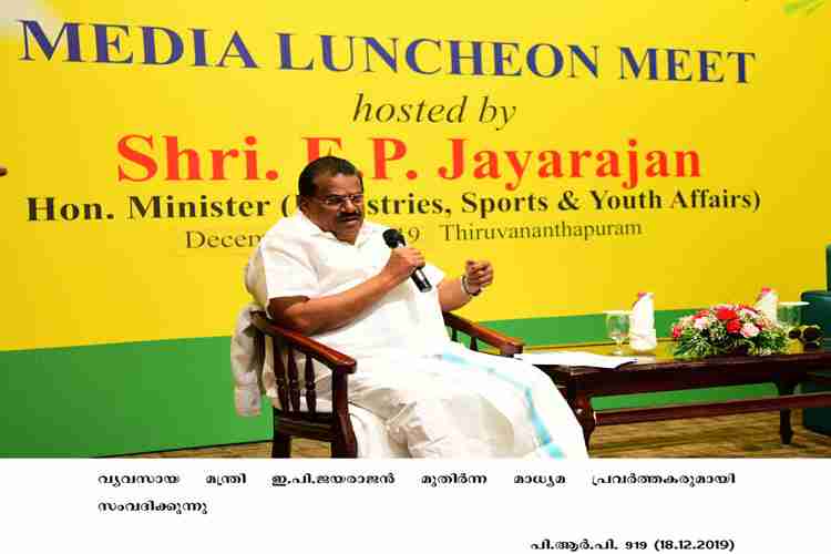 minister EP Jayarajan meets media persons